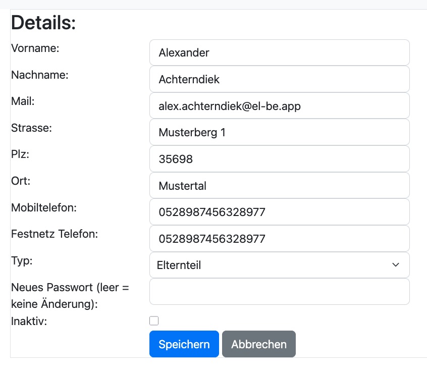 el-be.app - Notfallseite - Eltern-Details
