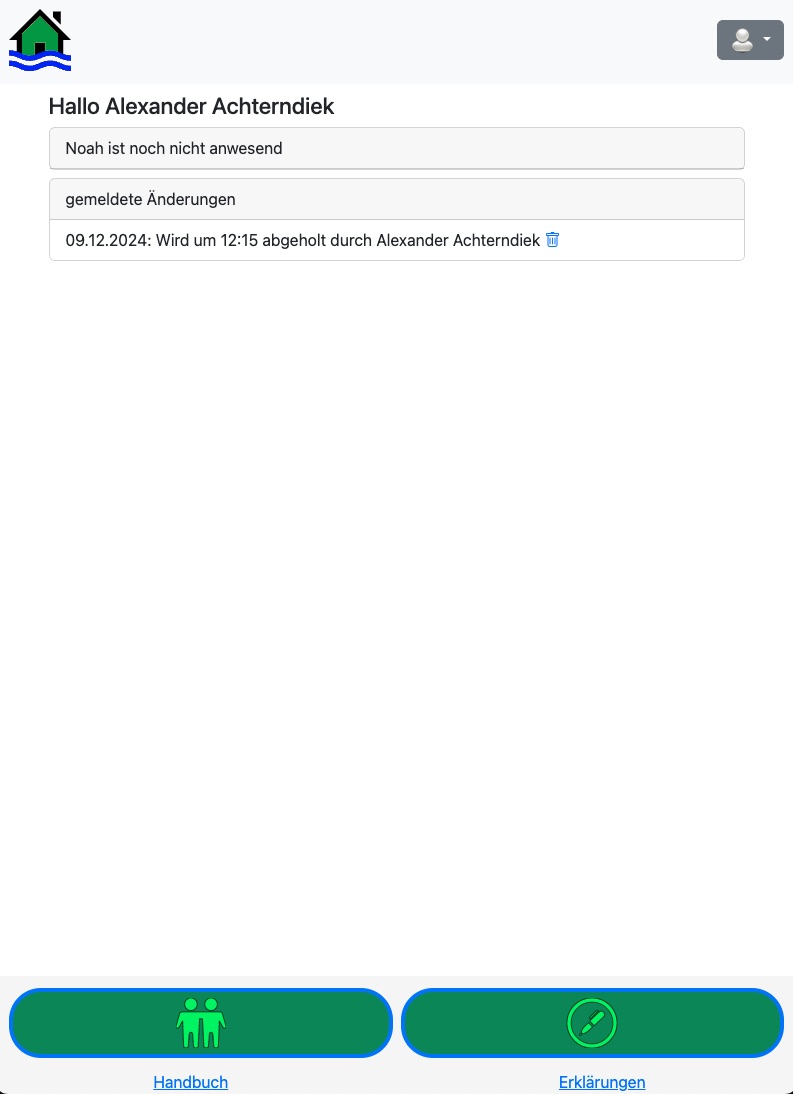 el-be.app - Elternansicht, Änderungswunsch