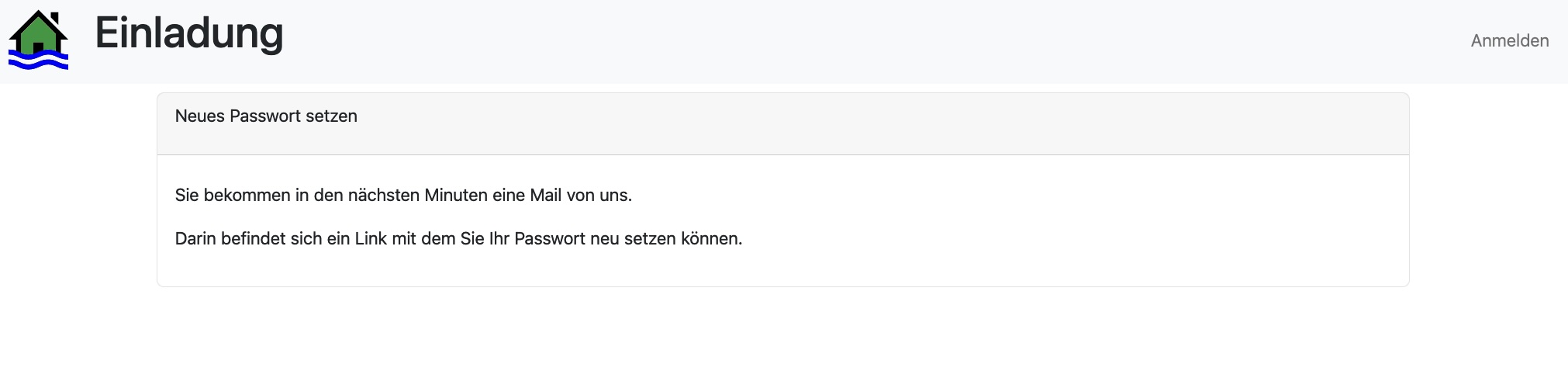 el-be.app Passwort vergessen - Danke