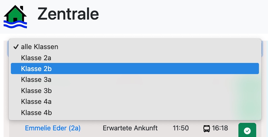 el-be.app - Zentrale - Linke Seite - Filter nach Klassen