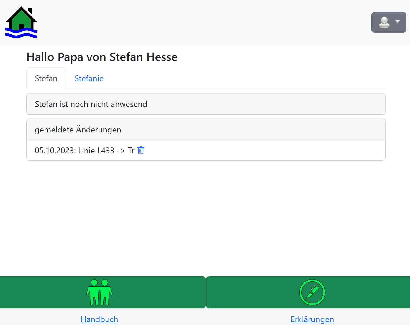 el-be.app Fährt mi Bus gebucht