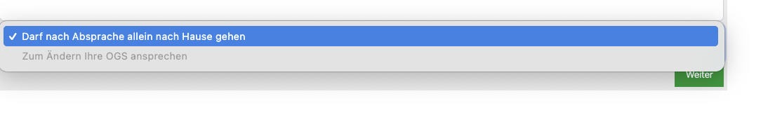 el-be.app Registrierung Mein Kind - Darf NICHT allein nach Hause gehen